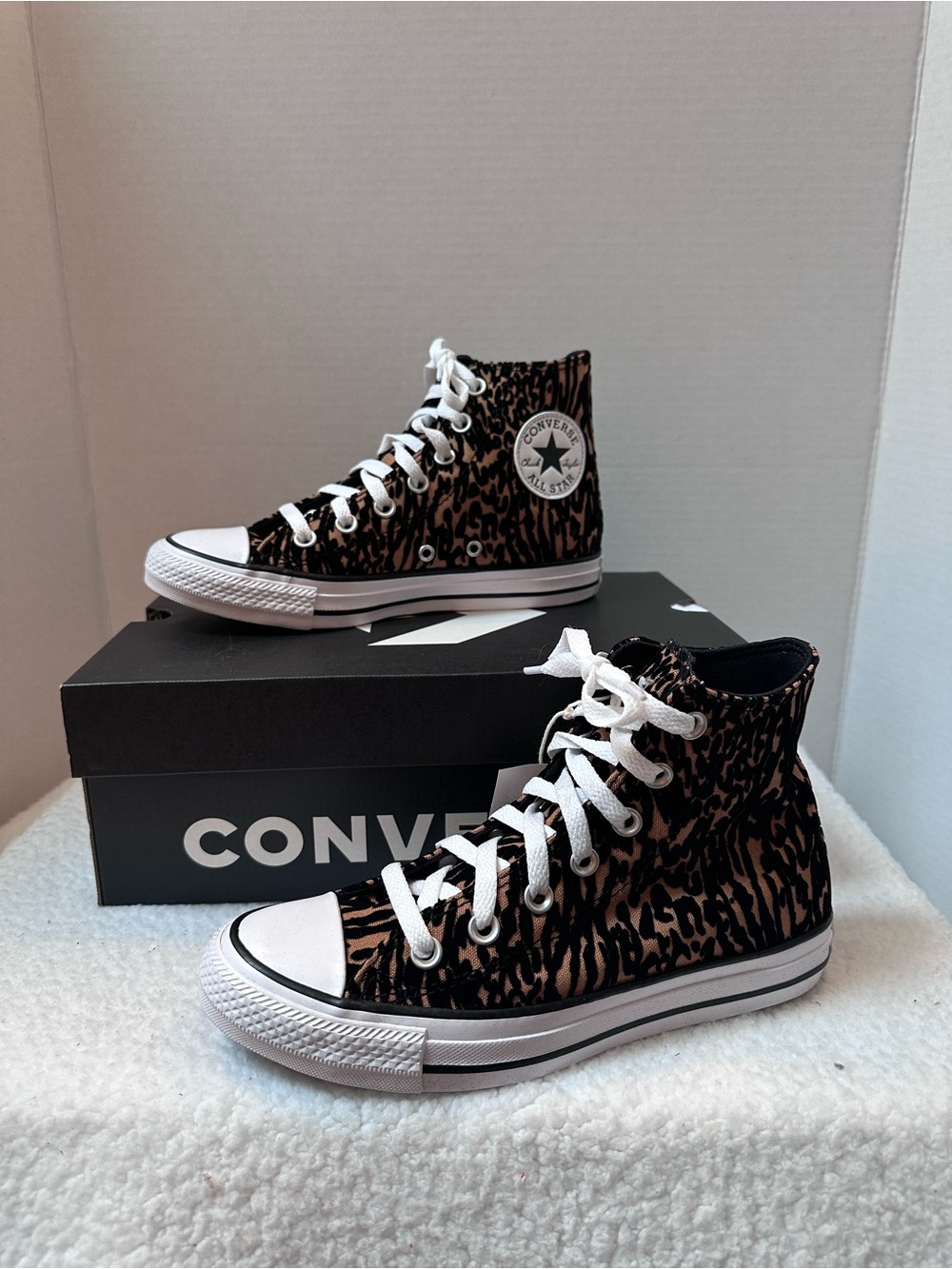 Converse Animal Print High Top Sneakers